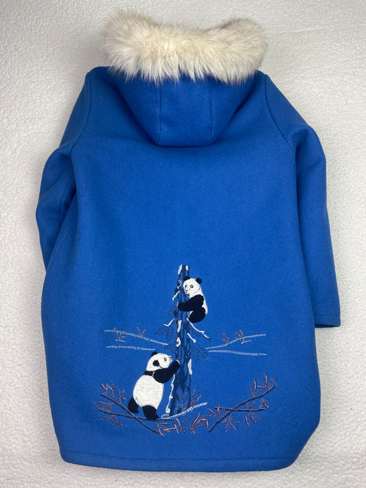 Vintage Inuvik Wool Parka Hand Made Panda Embroidery