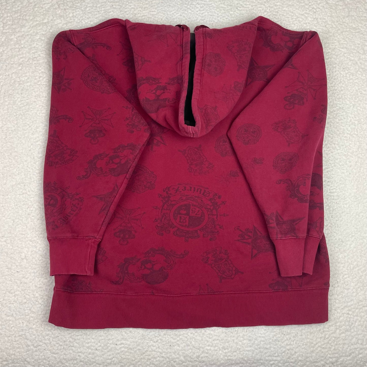 Vintage Y2K Avirex Red Zip Up Y2K Hoodie