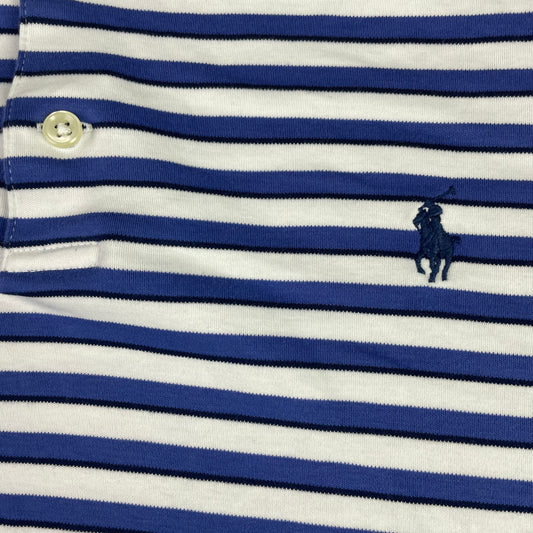 Polo Ralph Lauren Blue White Stripe Cotton Polo L
