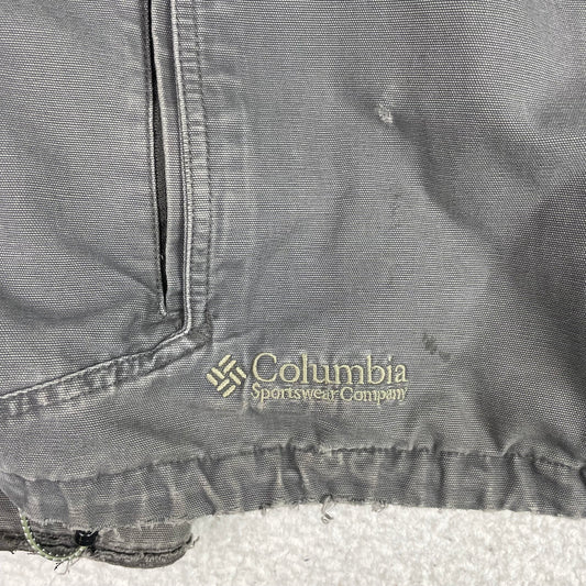 Vintage Columbia Grey Stonewashed Canvas Harrington Full Zip Jacket L