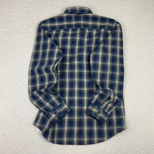 RRL Ralph Lauren Button Up Blue Flannel Shirt