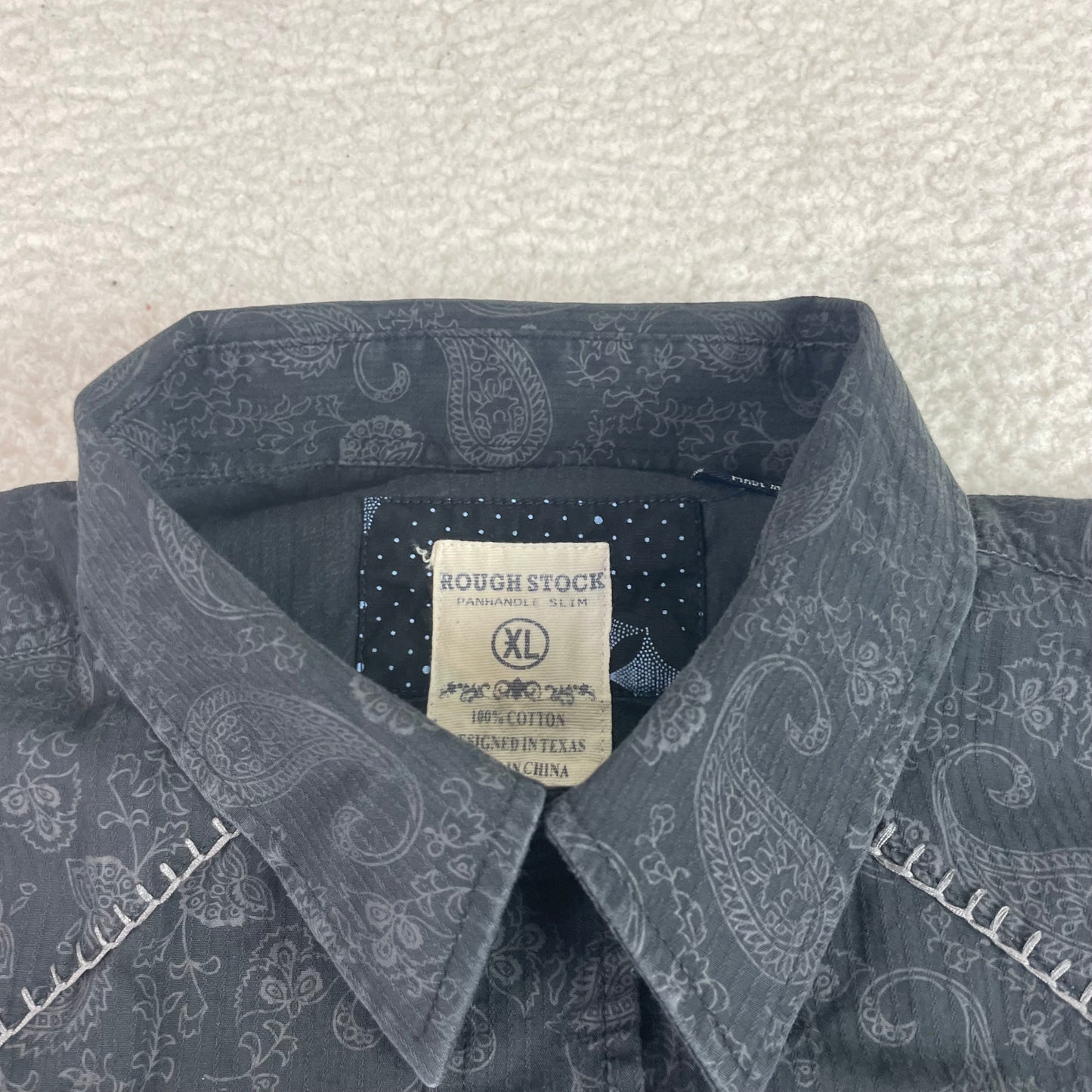 Panhandle Slim Western Yoke Paisley Snap Button Shirt