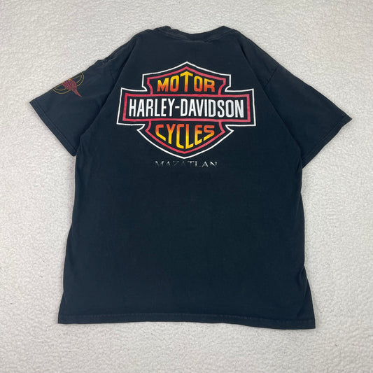 Vintage Harley Davidson Wolf Eagle Mazatlan Shirt