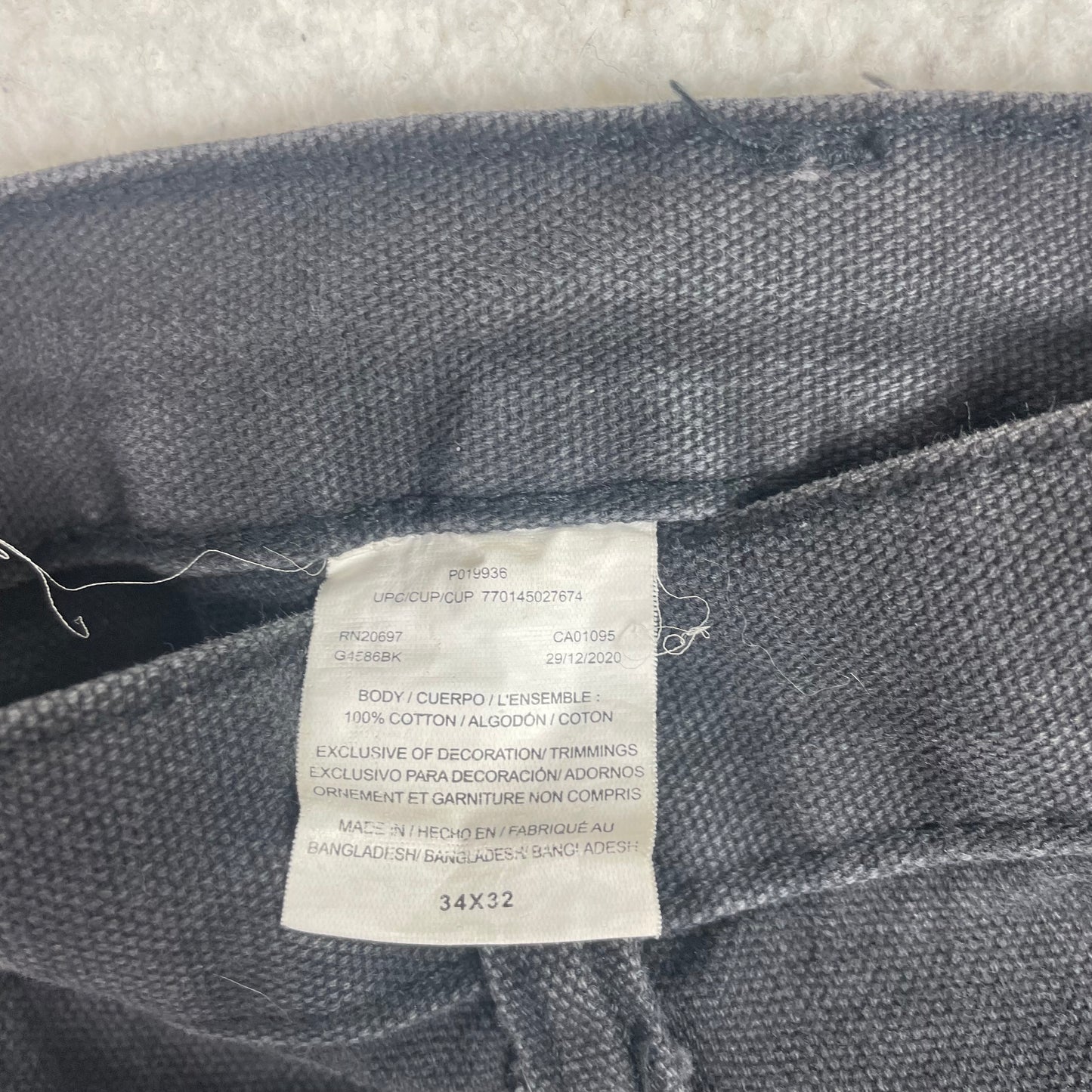 Dickies Black Double Knee Carpenter Fatigue Pants