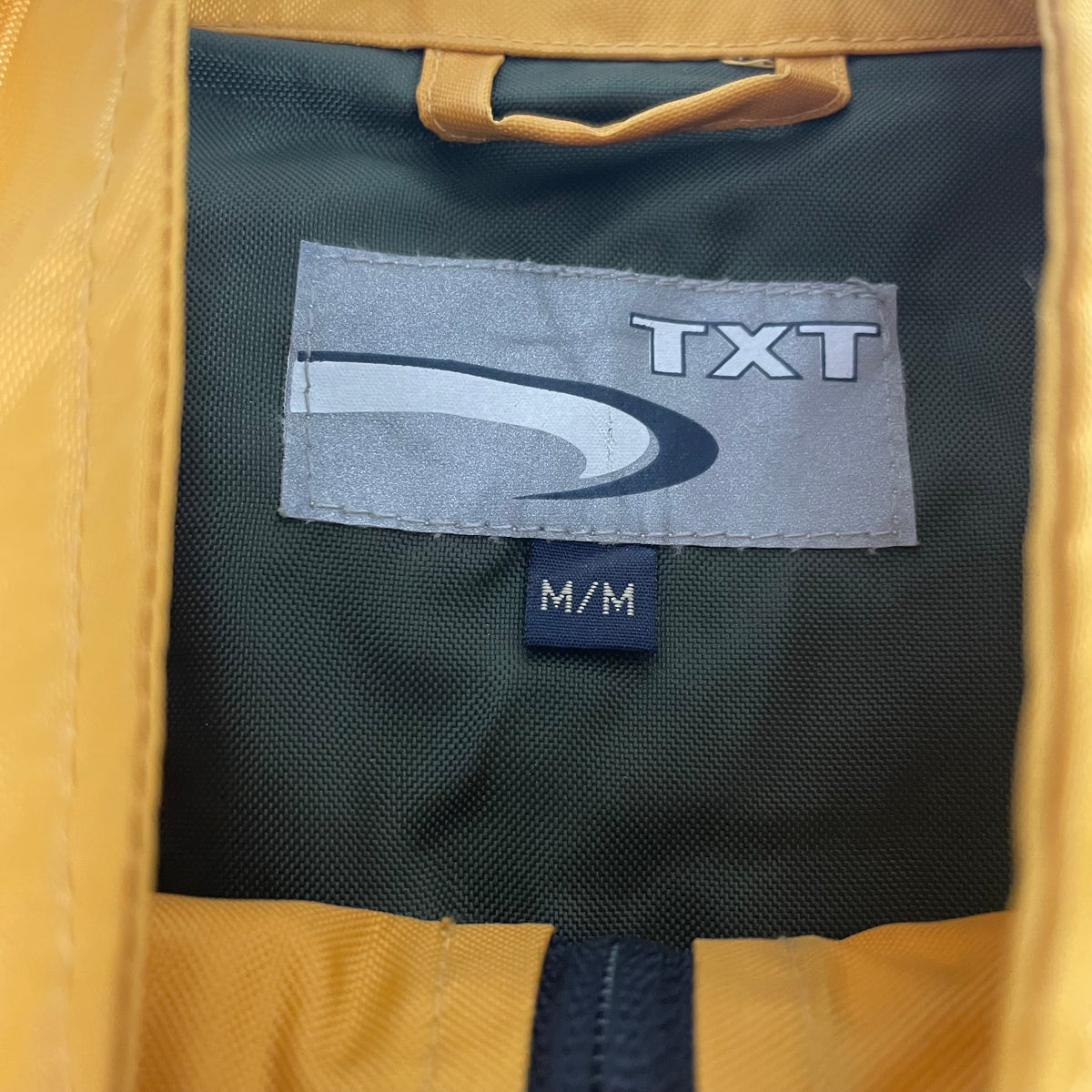 Y2K TXT Yellow Nylon Utility Gorpcore Multi-Pocket Full Zip Vest M
