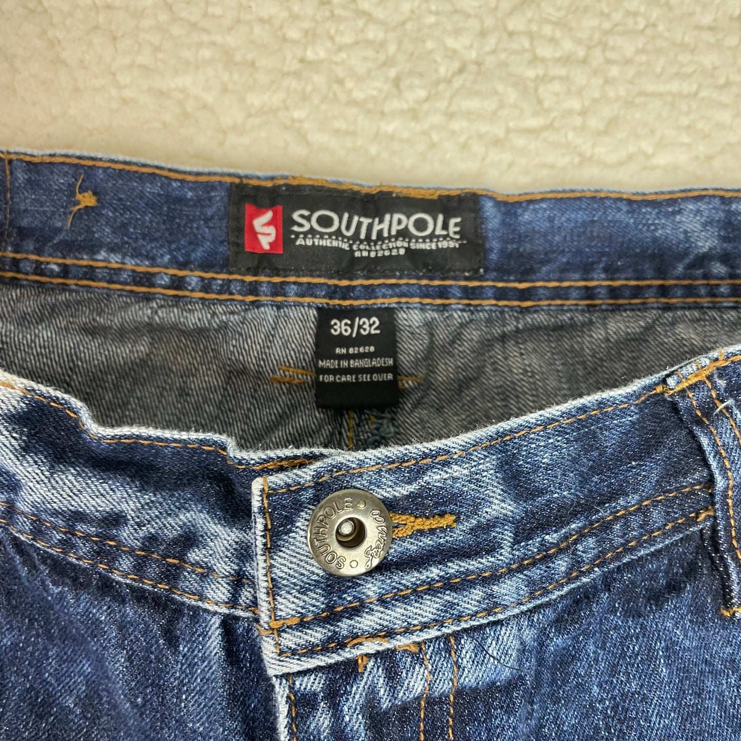 Southpole Acid Wash Moto Medium Wash Jeans