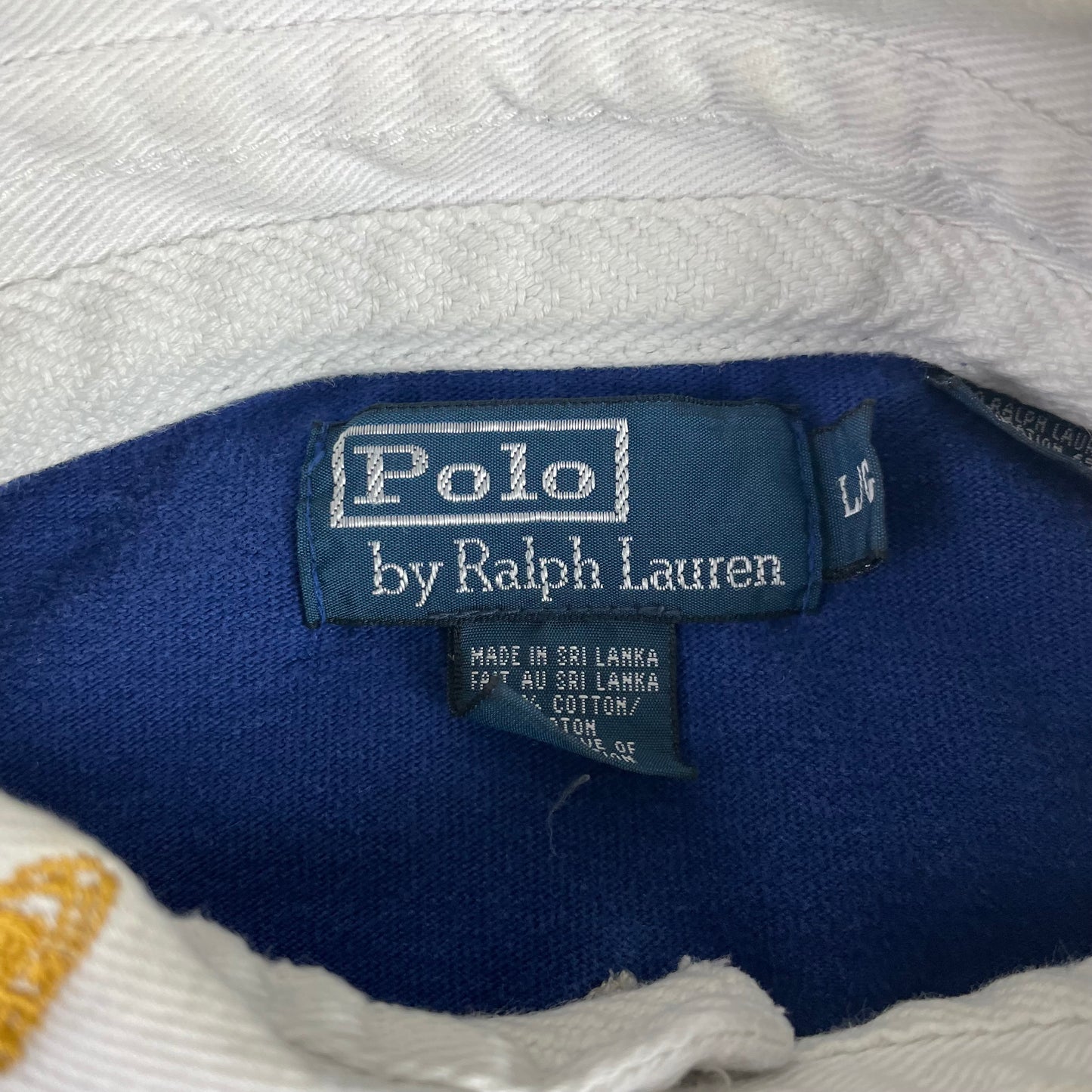 Polo Ralph Lauren Colour Block Blue Yellow Rugby Polo