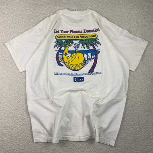 Vintage Plasma Donation Resort Cartoon Graphic Shirt
