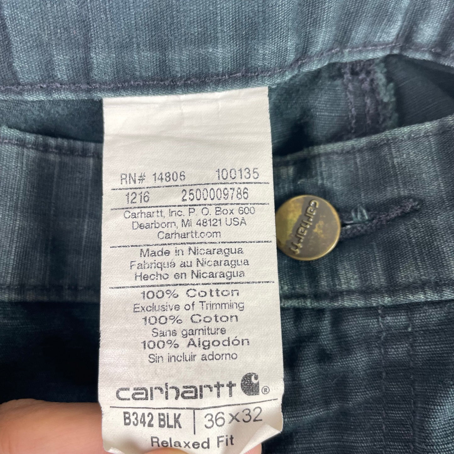 Carhartt B342 Relaxed Fit Double Knee Pepsi Pants