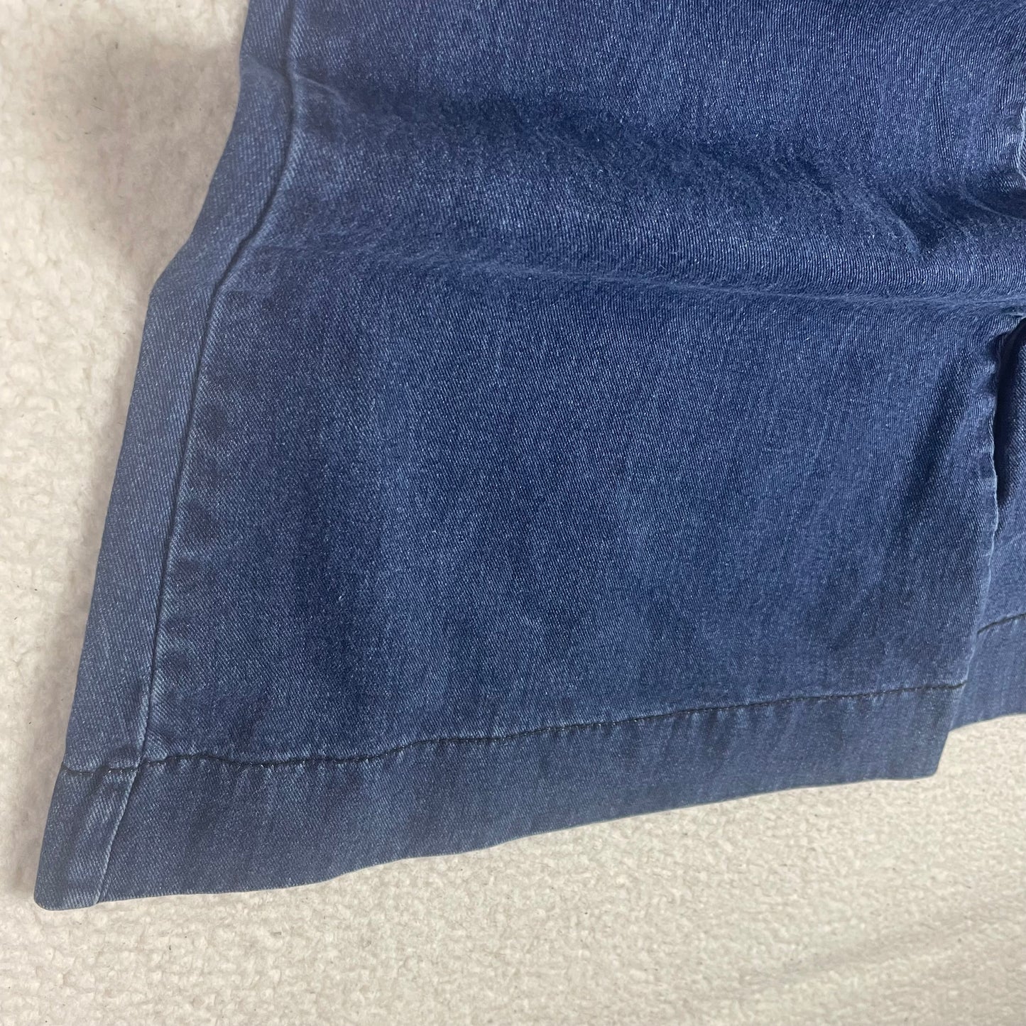 Oak + Fort Dark Blue Wash Wide Leg Flare Bell Bottom Jeans