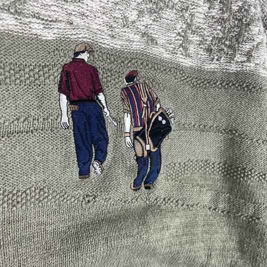 Vintage Arnold Palmer Golf Embroidery Graphic Sweater