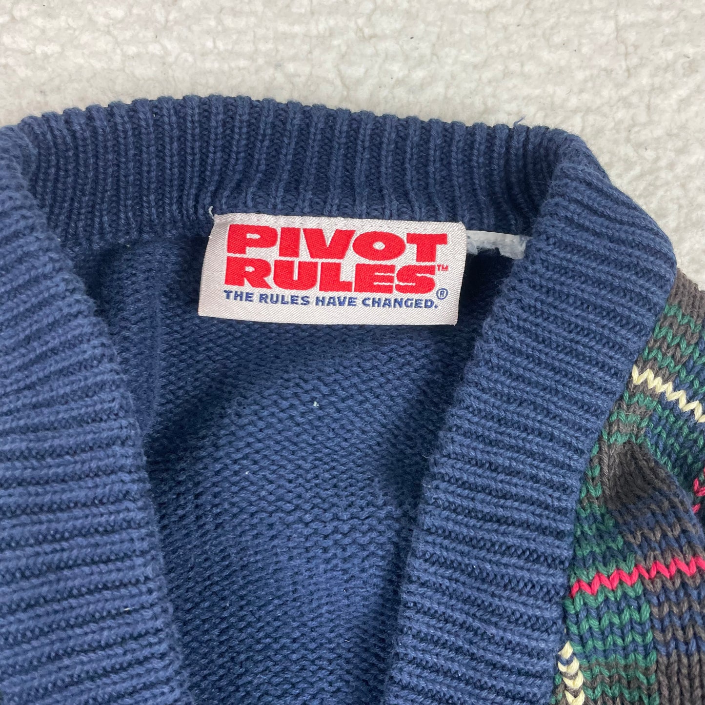 Vintage Windowpane Golfbags Button Up Cardigan Sweater