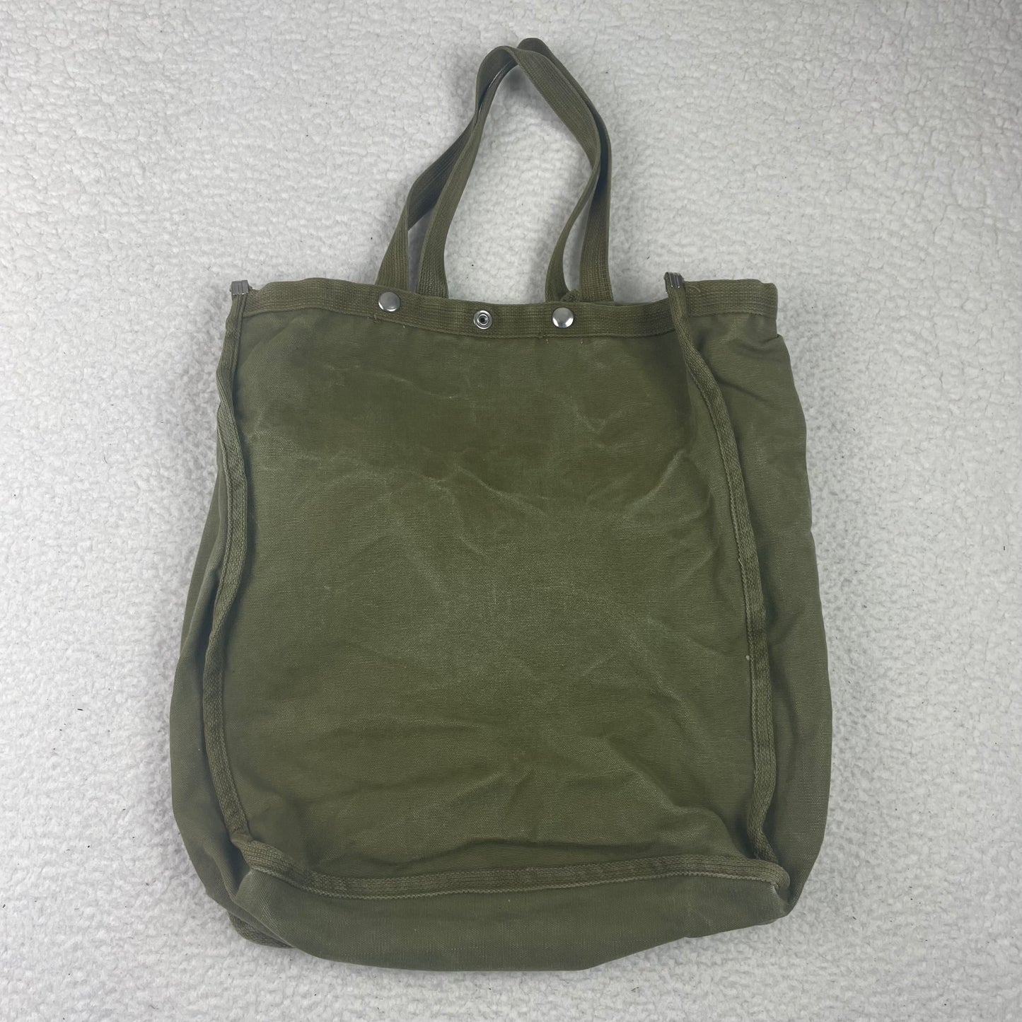 Vintage Military Canvas Cloth Camo Green Satchel Bag