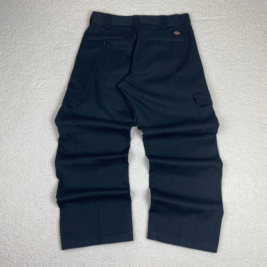 Vintage Dickies Loose Fit Cargo Black Baggy Work Pants