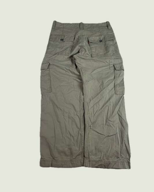 Vintage Levis Loose Straight Cargo Baggy Utility Tan Pants