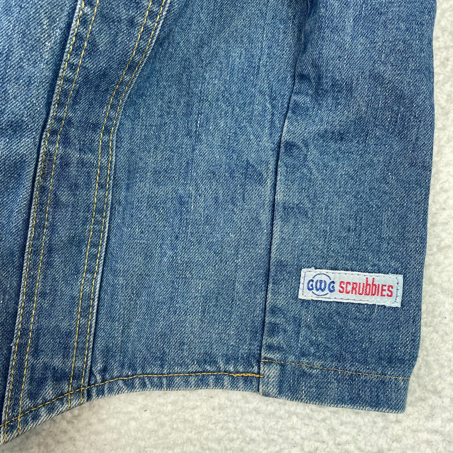 Vintage GWG Scrubbies Western Snap Button Denim Vest