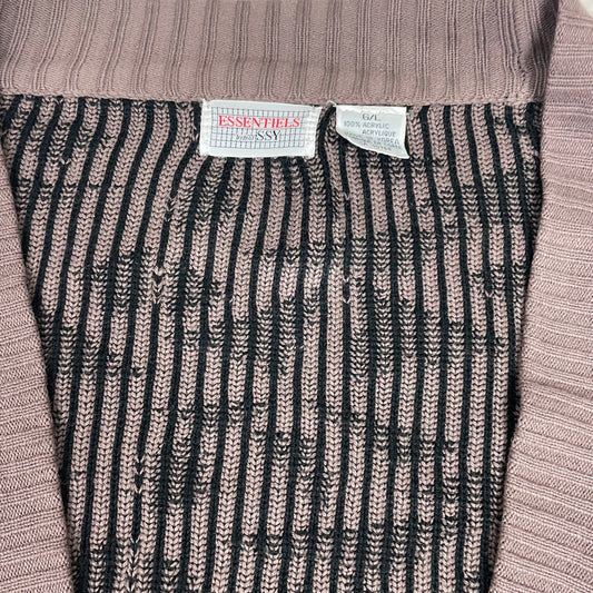 Vintage Grandpacore Oversized Graphic Boxy Cardigan Sweater