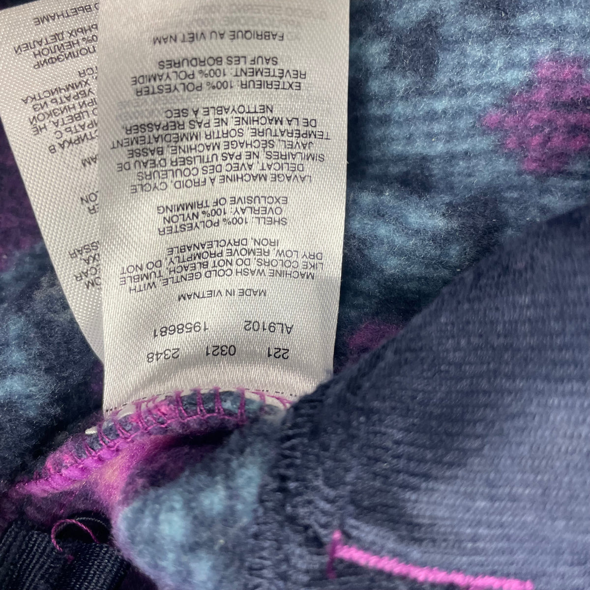 Columbia Purple Aztec Fleece 1/4 Snap Pullover Sweatshirt L