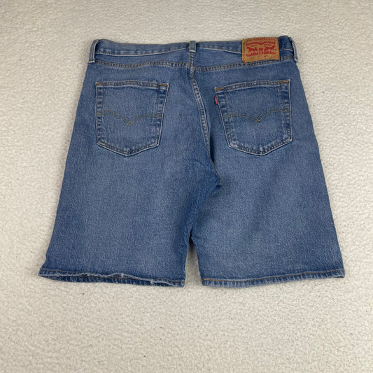 Levi's Blue Denim 501 XX Jean Shorts 34 Distressed Western Grunge