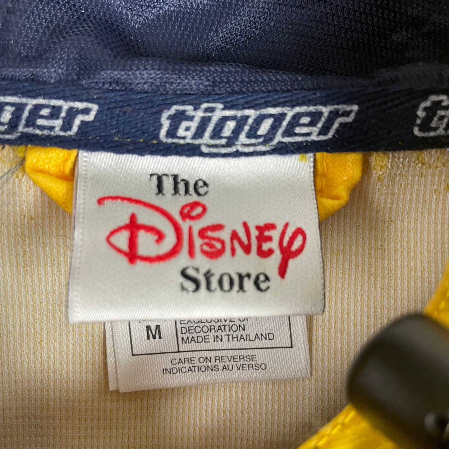 Disney Store Tigger Sports Yellow Navy Blue Hooded Anorak Windbreaker Jacket