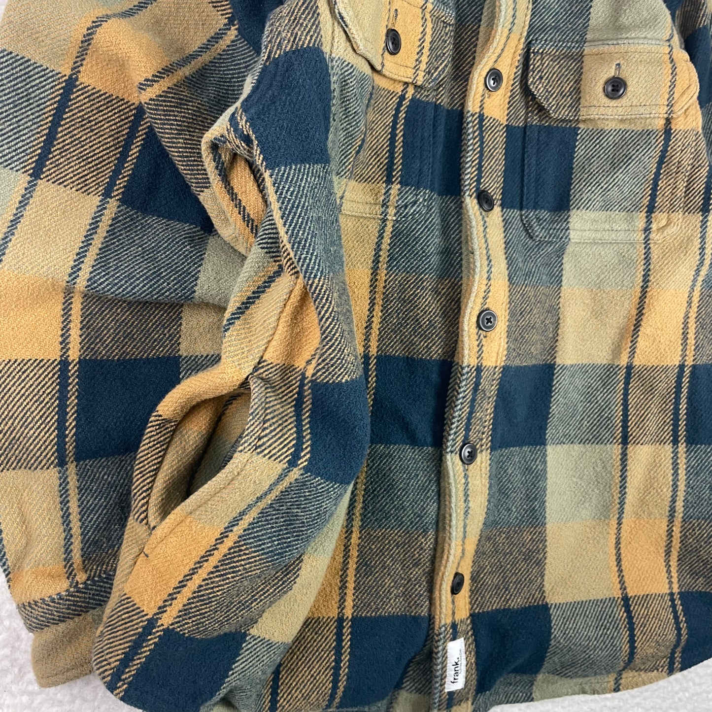 Frank & Oak Button Up Plaid Shrit Fleece Shacket