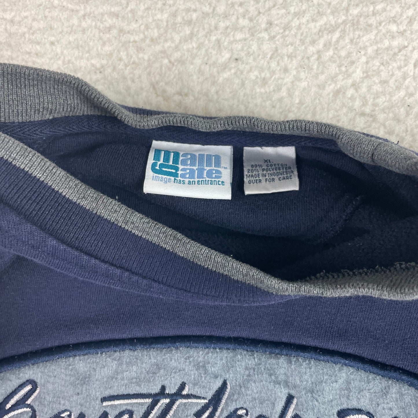 Y2K Barrett Jackson Racing Drop Shoulder Boxy Sweater