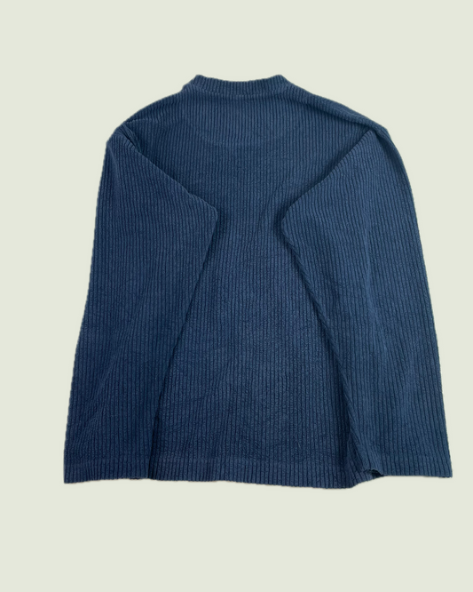 Vintage Club Monaco Ribbed Blue V Neck Sweater