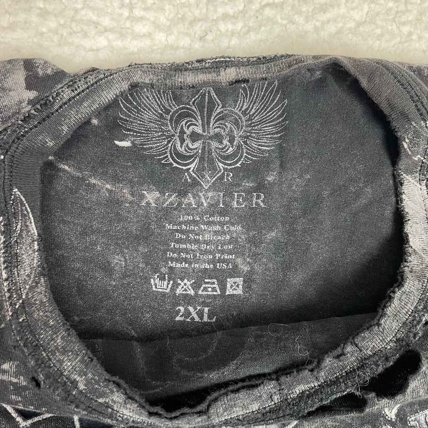 Y2K Jesse Pinkman Xzavier Affliction Style Distressed AOP Shirt