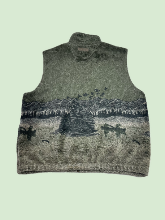 Northern Elements Nature Landscape Fleece Full Zip Vest