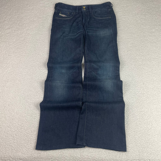Y2K Diesel Ronhar Dark Wash Stretch Denim Flare Jeans 27 Made In Italy