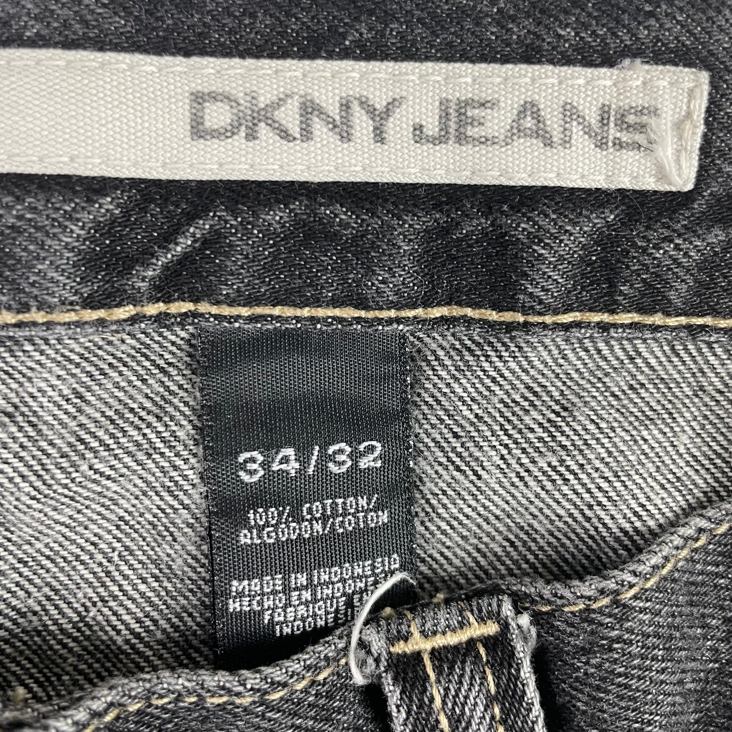 Y2K DKNY Light To Dark Gray Wash Baggy Jeans