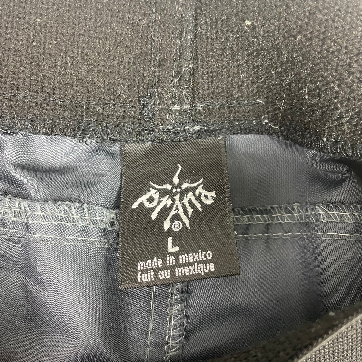 prAna Grey Hiking Board Shorts L Gorpcore Outdoors Surf Beach