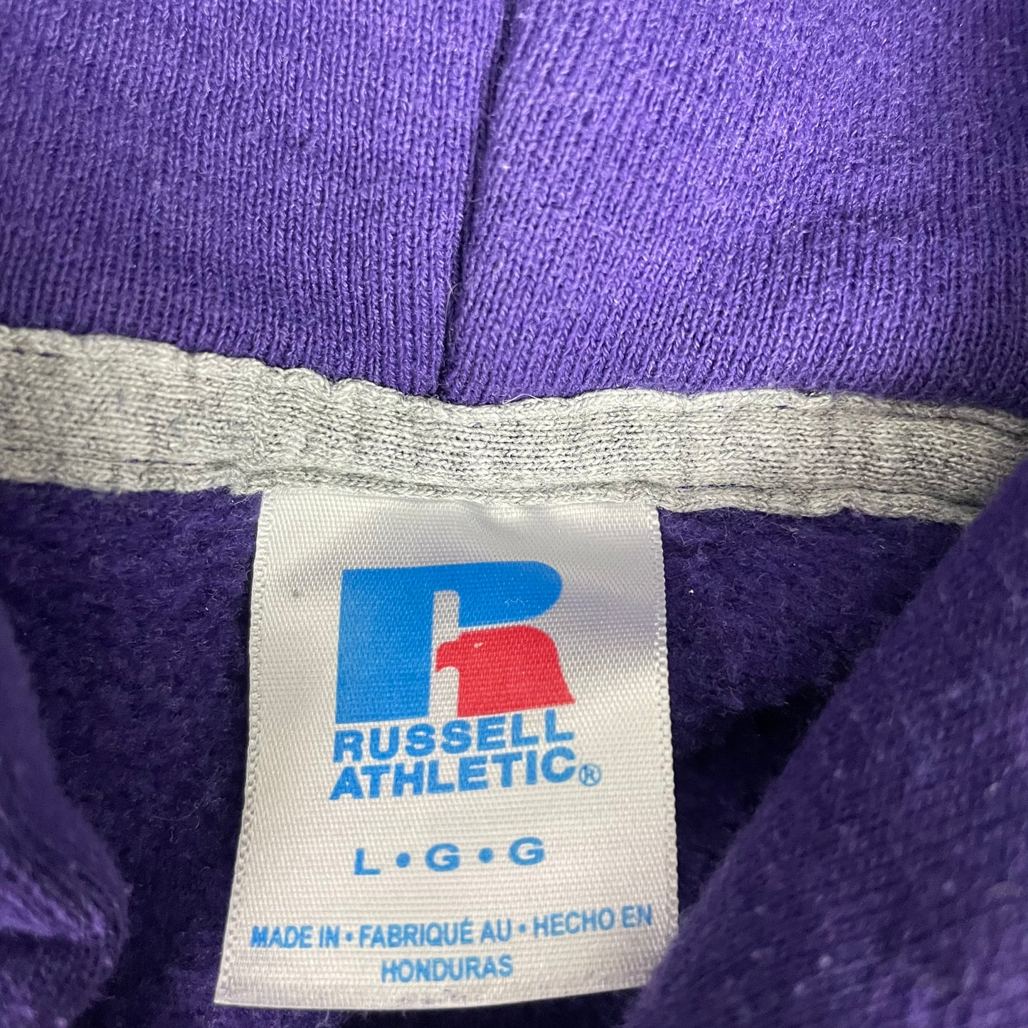 Vintage Russell Blank Purple Pullover Hoodie