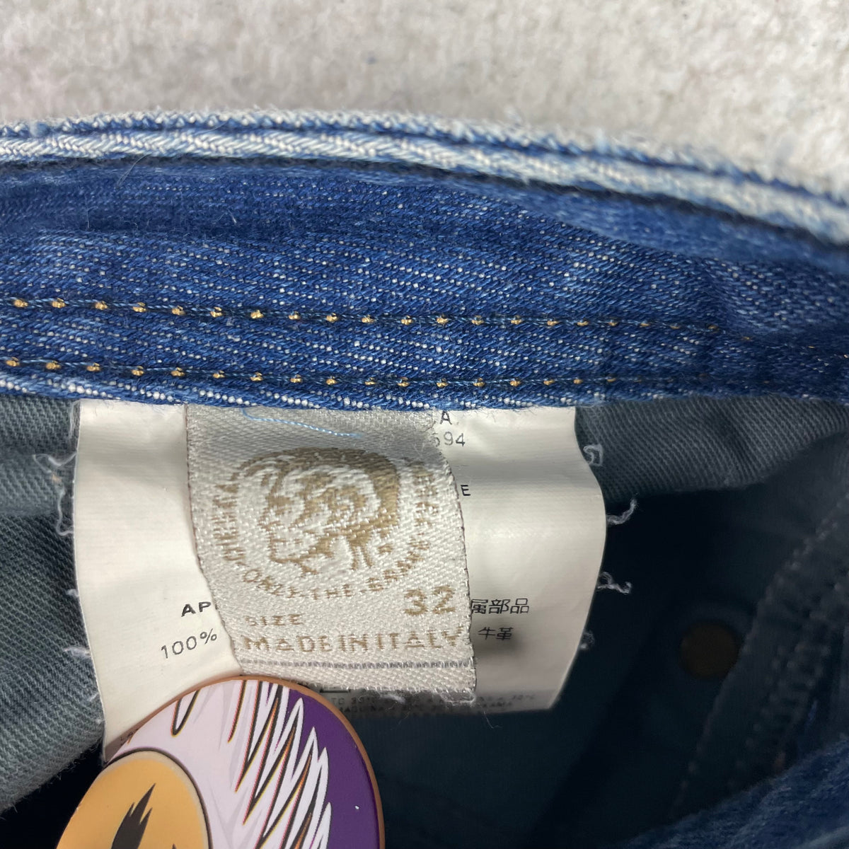 Vintage Diesel Blue Denim Zathan Jeans 32 Distressed Made In Italy
