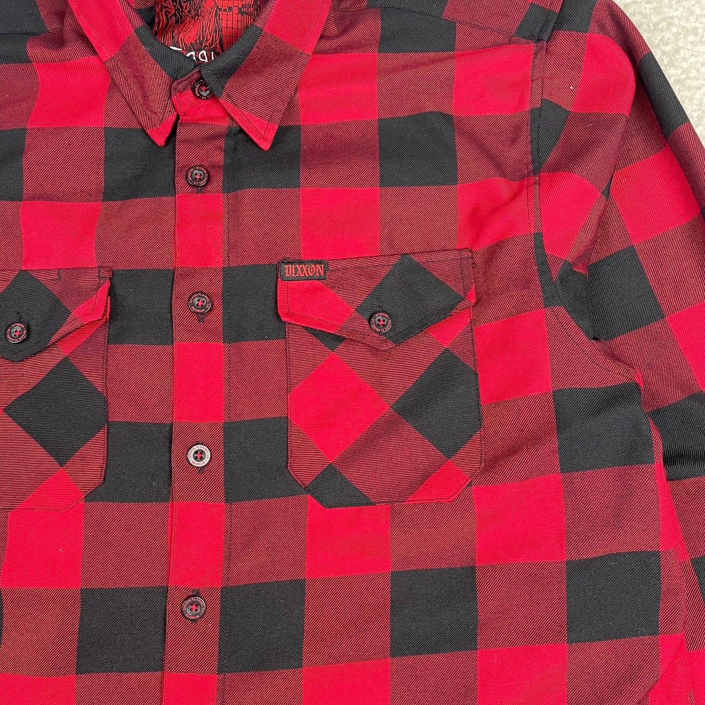 Dixxon Flannel Co Redrum Red Black Buffalo Plaid Button Up Shirt