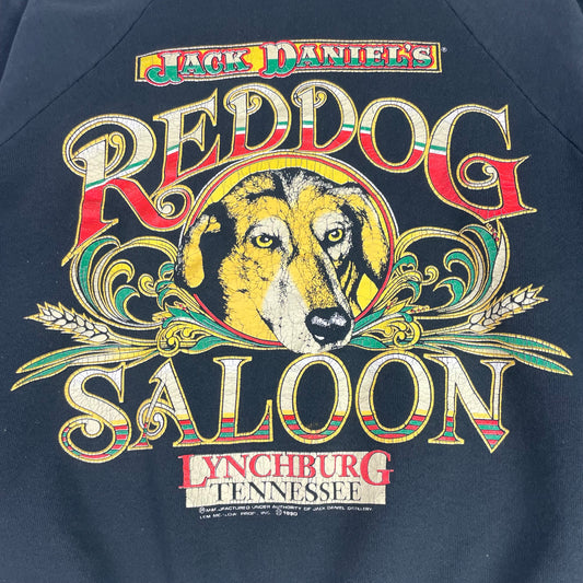 Vintage 1990 Jack Daniel's Red Dog Saloon Black Graphic Sweatshirt (M)