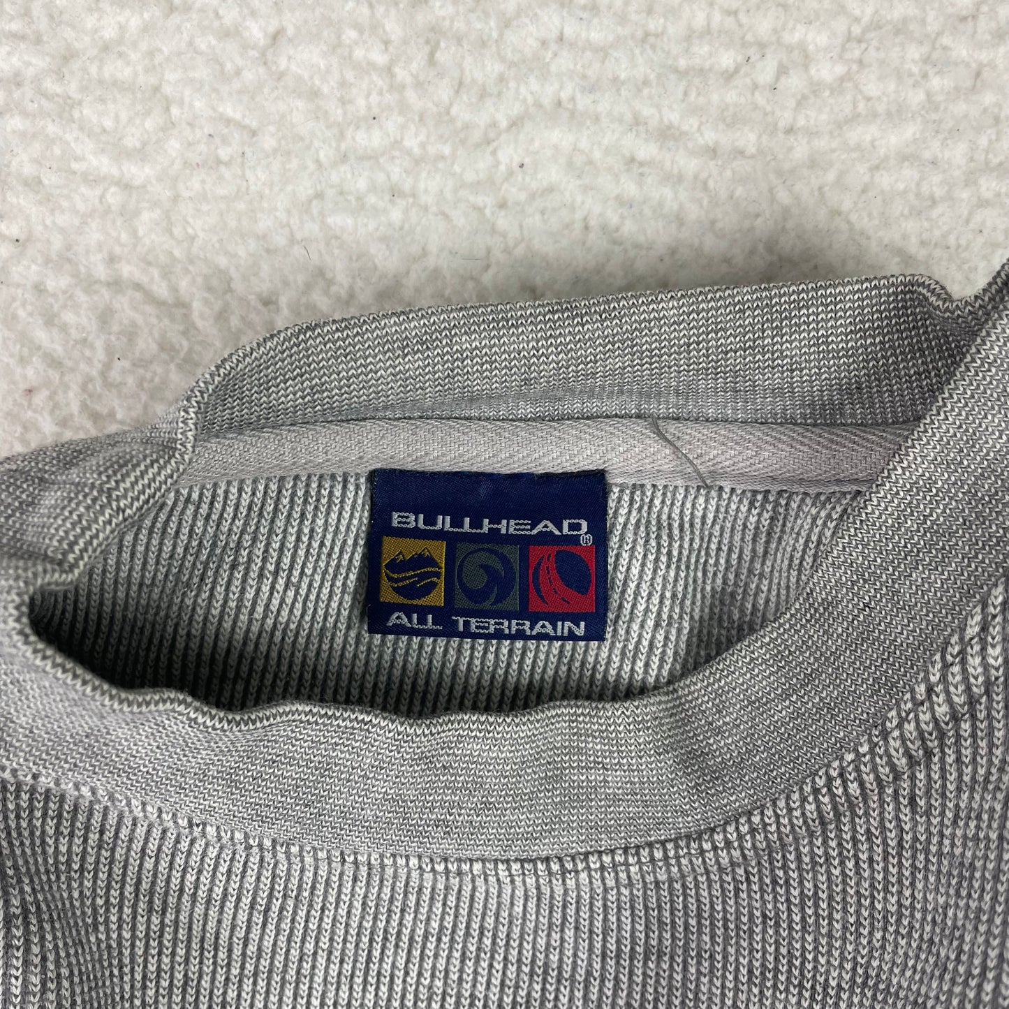 Vintage Bullhead Boxy Fit Ribbed Pullover Sweatshirt