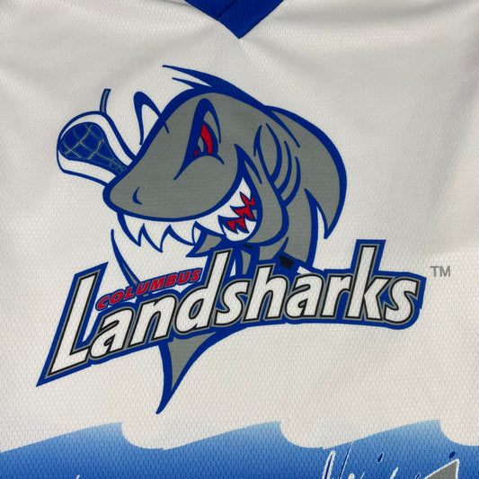 Vintage Projoy Columbus Landsharks Lacrosse Graphic Hockey Jersey XL