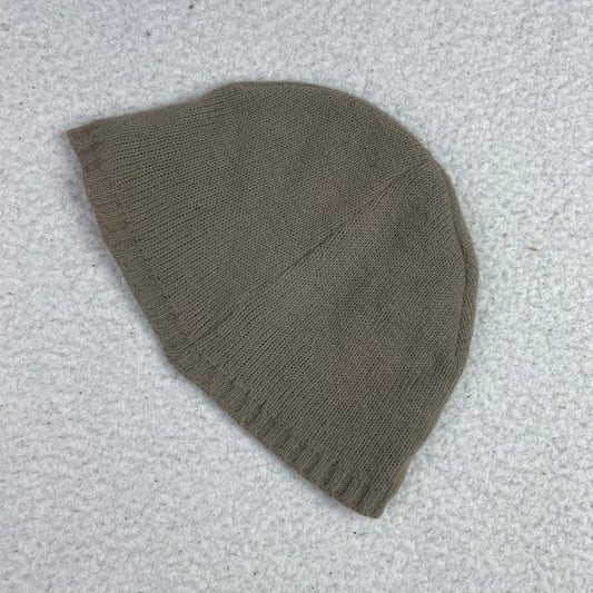 Y2K Diesel Brown Knit Large Logo Beanie Hat One Size Made In Italy