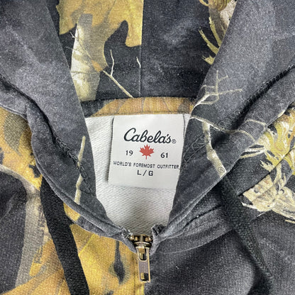 Vintage Cabelas Realtree Edge Dark Zip Up Hoodie