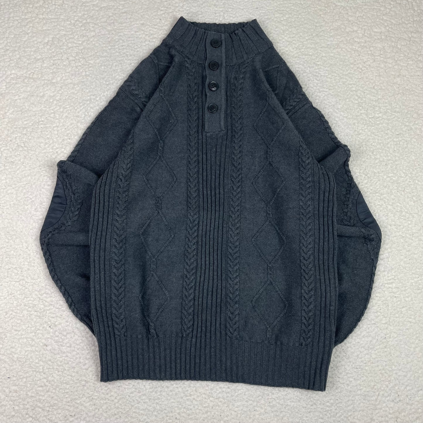 President Stone Fisherman Chunky Cable Knit Sweater