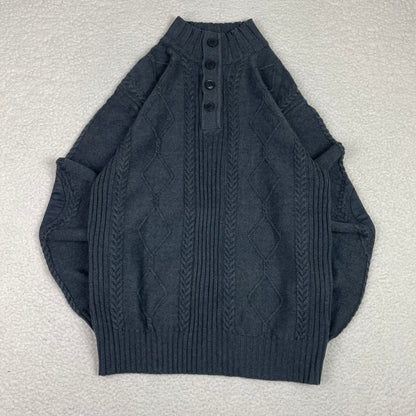 President Stone Fisherman Chunky Cable Knit Sweater