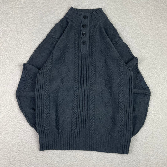 President Stone Fisherman Chunky Cable Knit Sweater