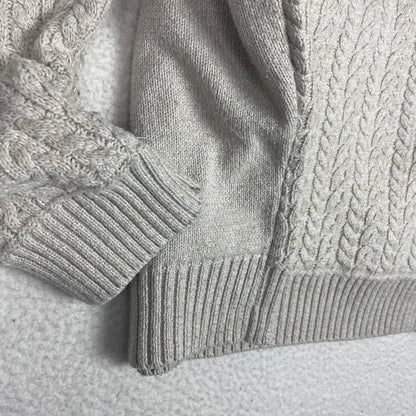 Point Zero Black Label Cable Knit 1/4 Zip Up Sweater