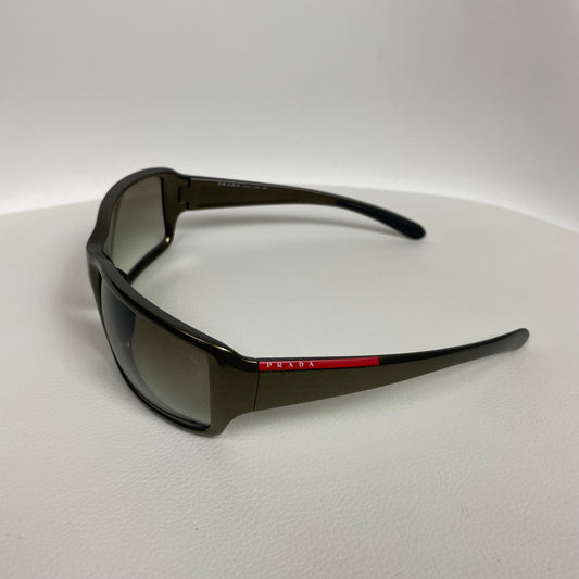 Y2K Prada Linea Rossa SPS 08G Bronze Wrap Sunglasses
