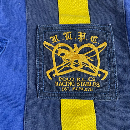 Polo Ralph Lauren Colour Block Blue Yellow Rugby Polo