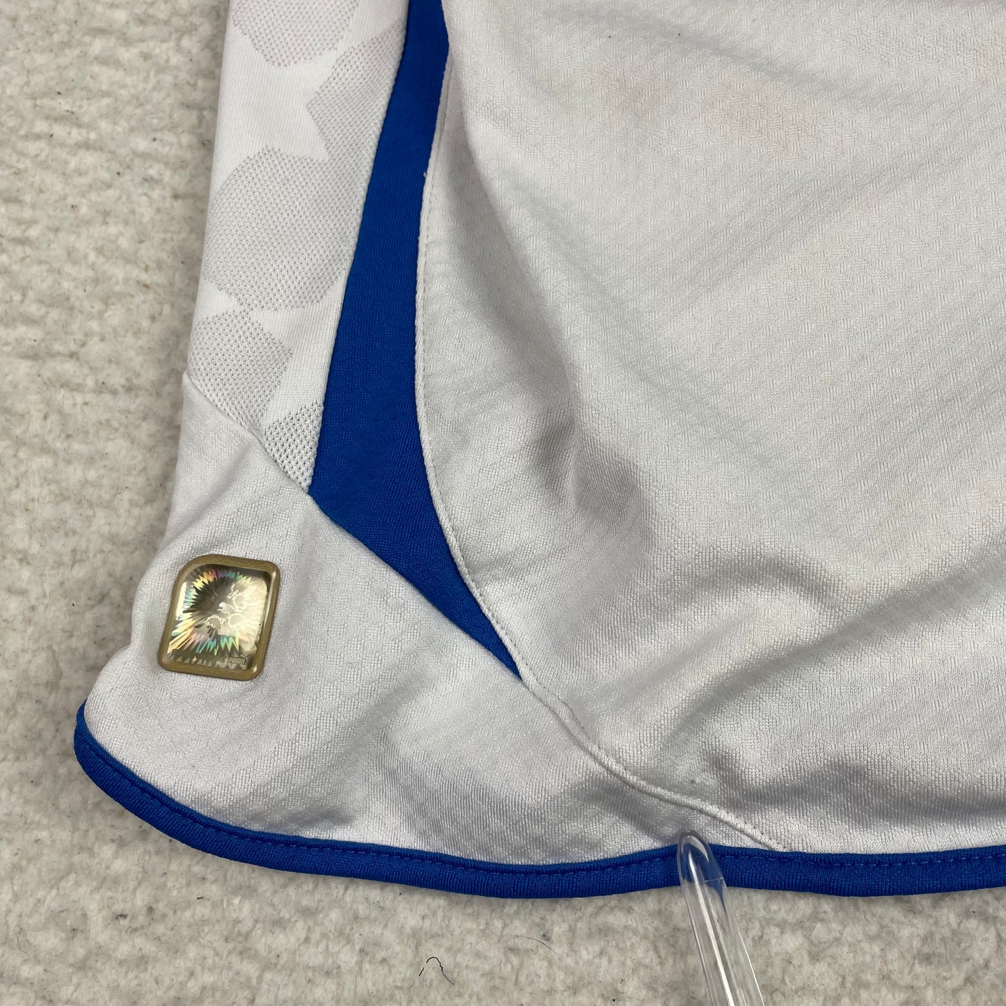 Vintage Puma Italy FIGC National Team Soccer Jersey White Blue