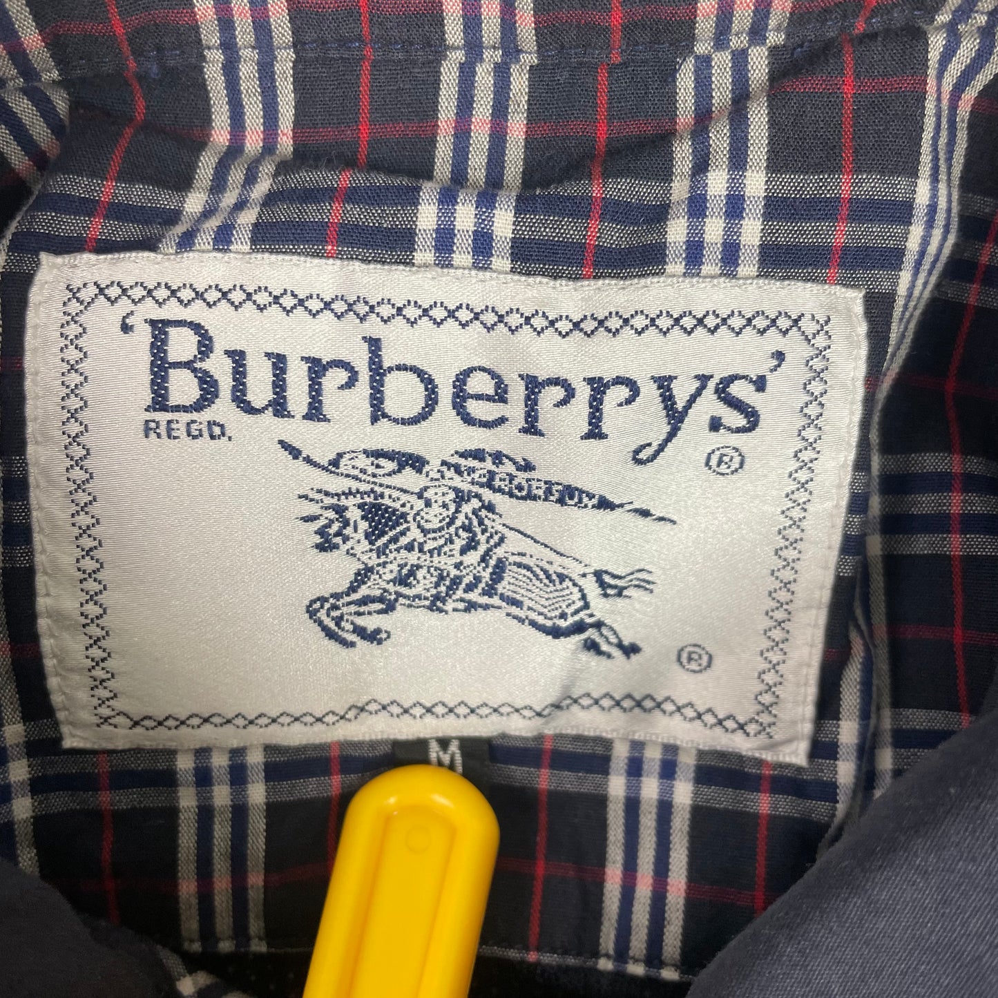 Vintage Burrberrys Harrington Style Navy Blue Zip Up Jacket