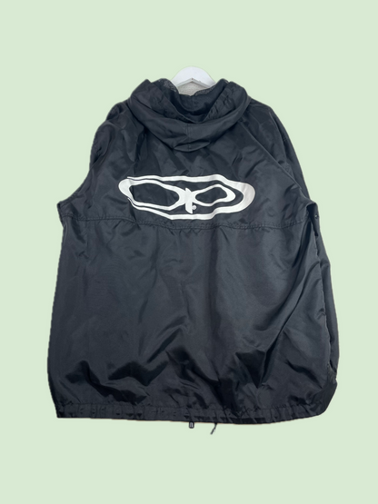 Ocean Pacific OP Black Iridescent Logo Hooded Anorak Jacket