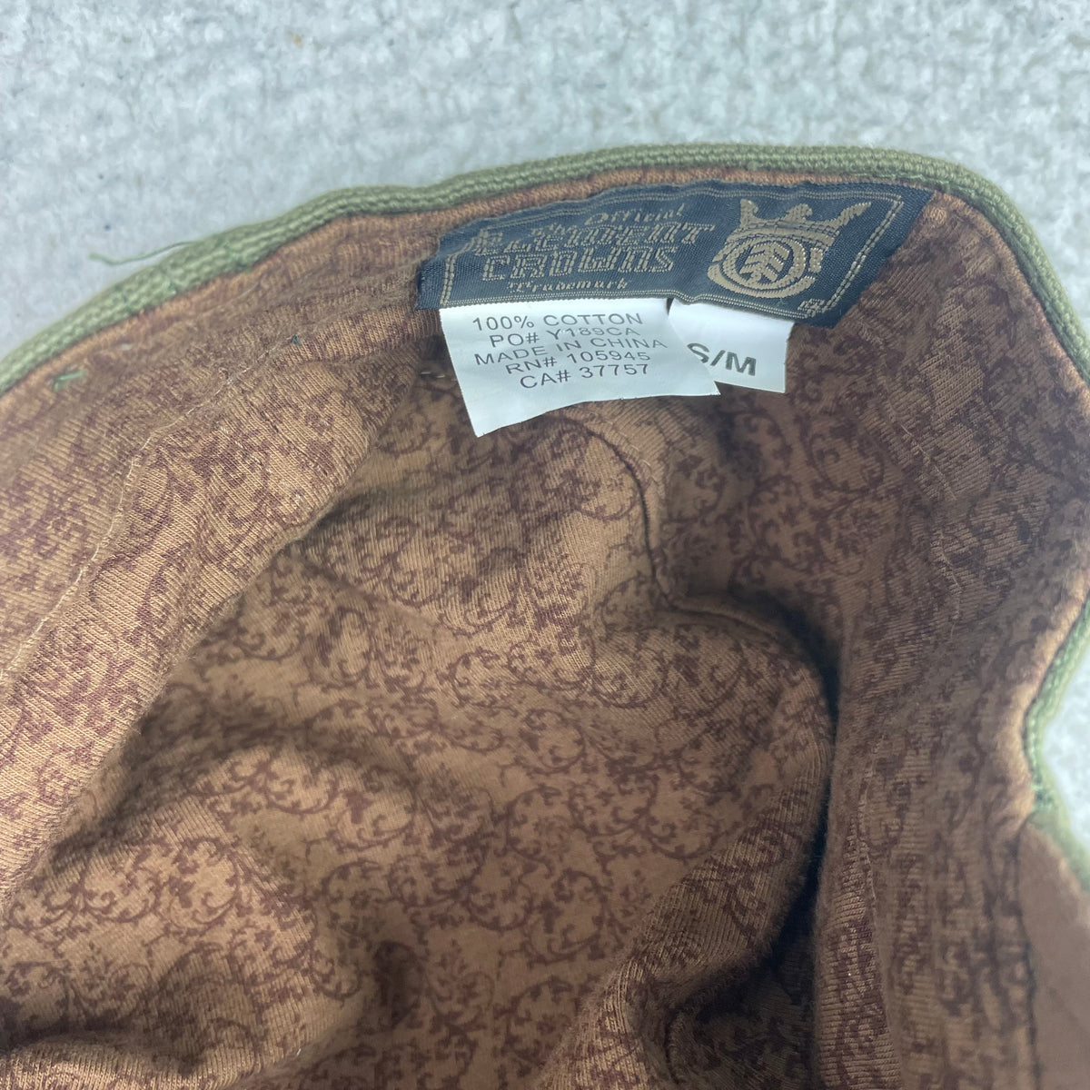Y2K Element Olive Green Embroidered Logo Cadet Hat S/M Skate Street